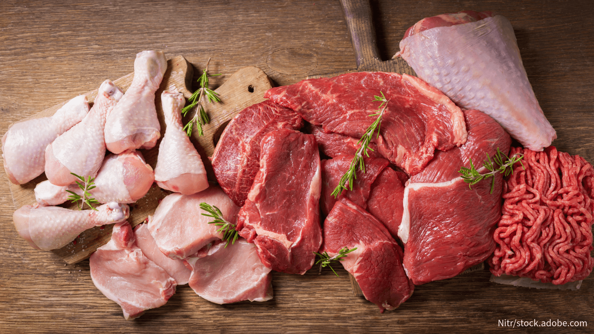 Unterschiedliche Fleischsorten