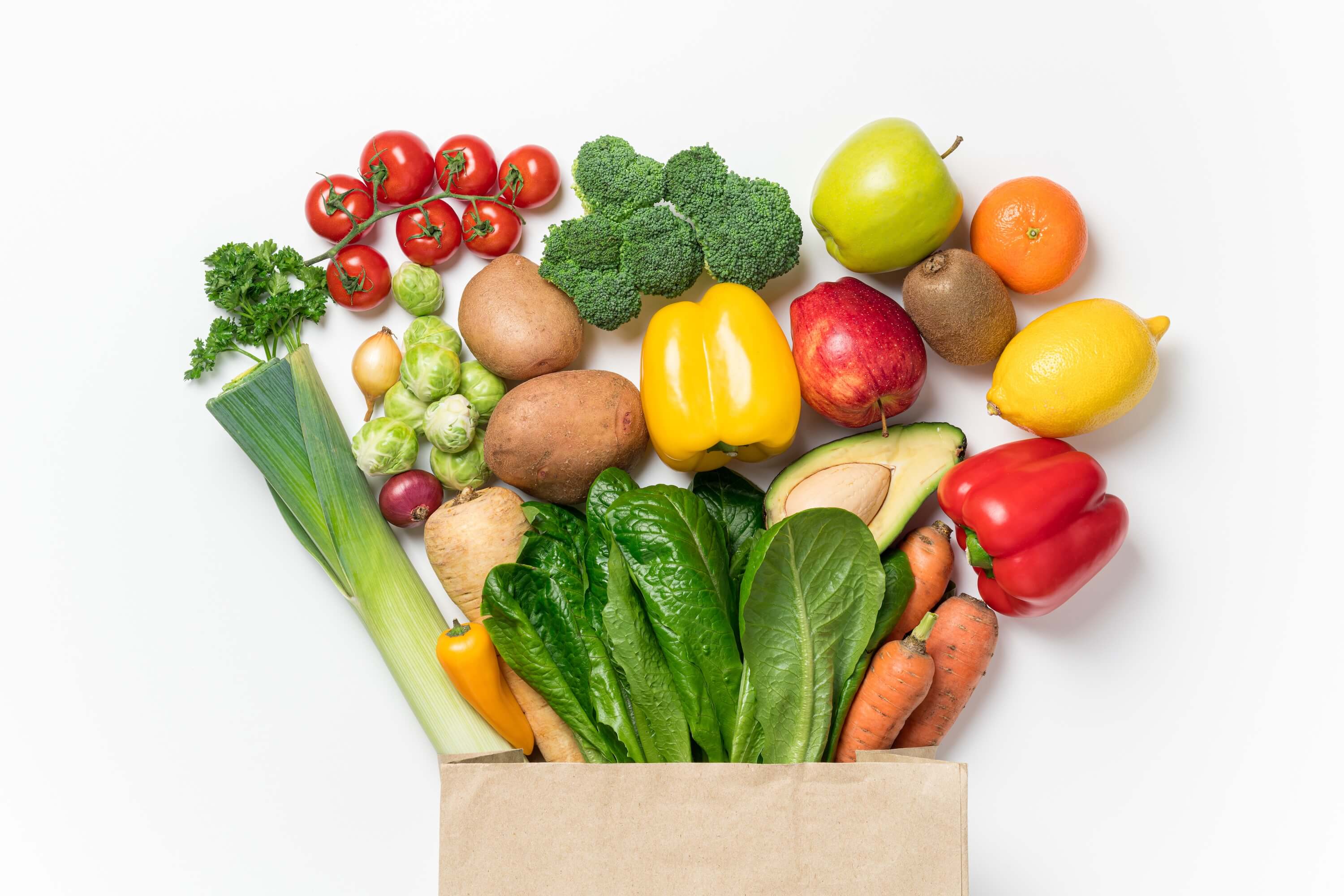 Frisches Obst und Gemüse als Ergänzung zum Alleinfutter.